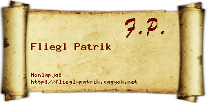 Fliegl Patrik névjegykártya