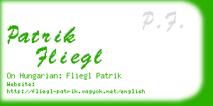 patrik fliegl business card